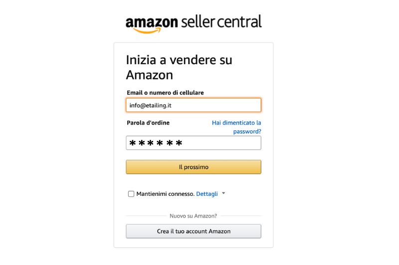 Account venditore su Amazon nel 2021, come crearlo tramite Amazon Seller Central | Etailing Consulting Group