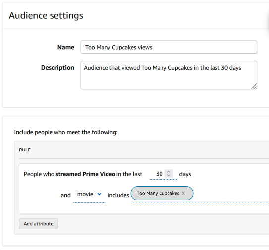 Creare un pubblico su Amazon DSP relativo agli utenti Amazon Prime Video